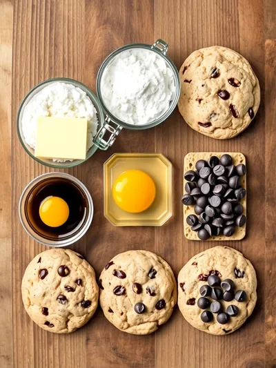 Ultra Thick Bakery Cookies – Soft & Chewy - ingredients preparation