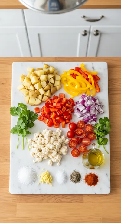 Vegan Breakfast Hash – Quick & Easy Morning Meal - cooking process