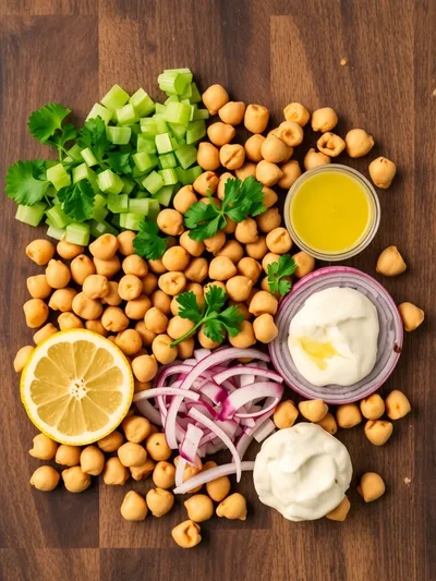 Vegan Chicken Salad Recipe - ingredients preparation