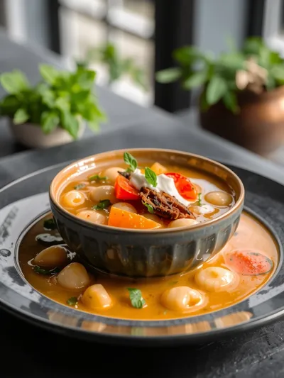 Vegan Gnocchi Soup - ready to serve