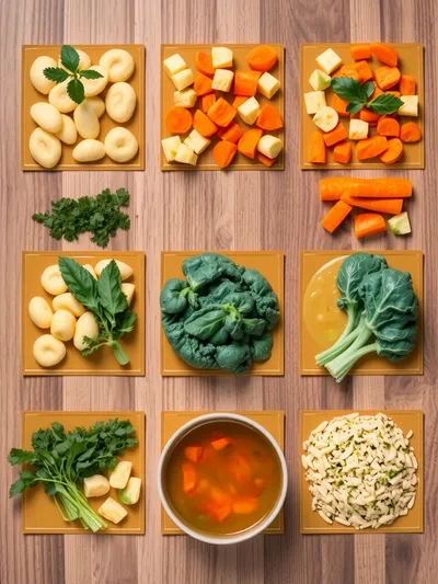 Vegan Gnocchi Soup - ingredients preparation