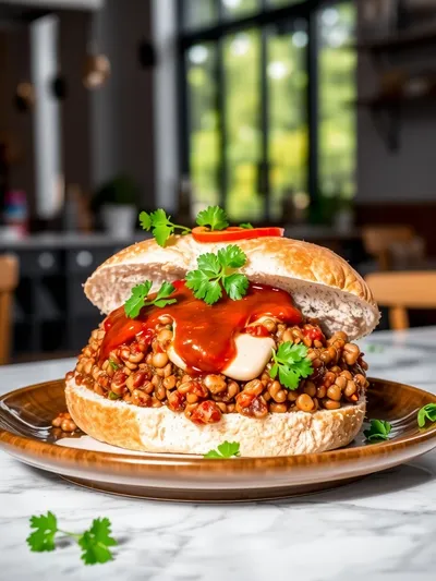 15-Minute Vegan Lentil Sloppy Joes - cooking process