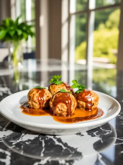 Vegan Mushroom Meatballs – Healthy Quick & Easy - ready to serve