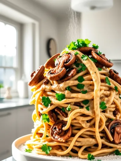 One Pot Vegan Mushroom Stroganoff