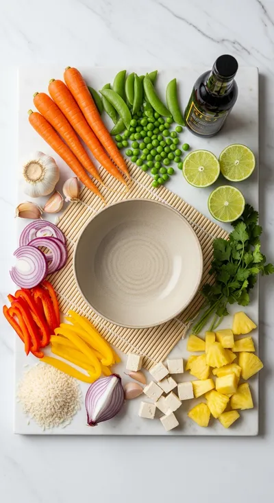 Vegan Pineapple Fried Rice – Quick & Easy Main Dish - cooking process