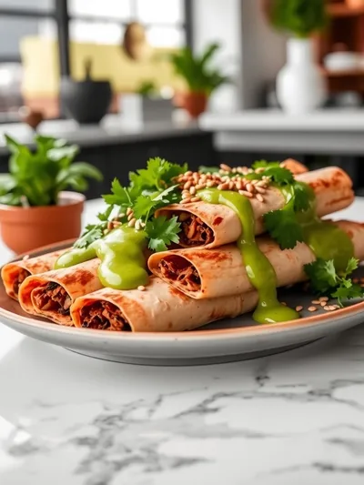 Vegan Taquitos Recipe - ready to serve