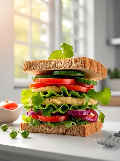Veggie and Hummus Sandwich – Quick & Easy Vegan Delight