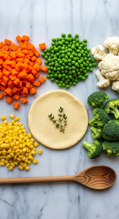 Veggie Pot Pie Recipe – Comforting Veggie Delight - cooking process