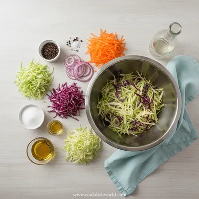 Vinegar Coleslaw No Mayo Recipe - cooking process